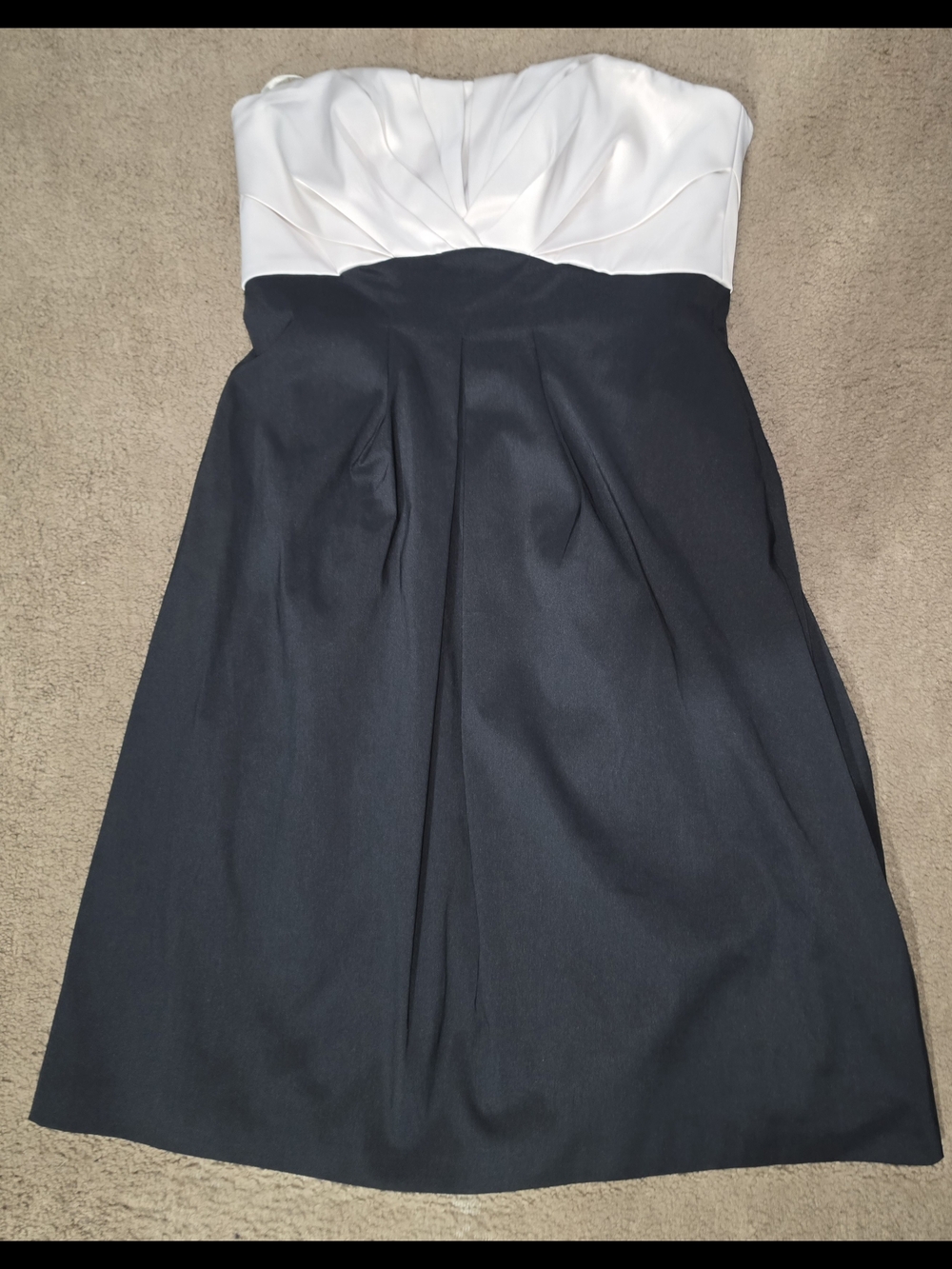 White House Black Market Shimmery Champagne Strapless Dress